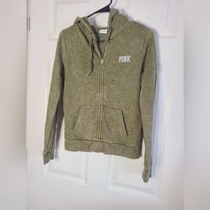 Victoria Secret Pink Sweatshirt olive green size XS